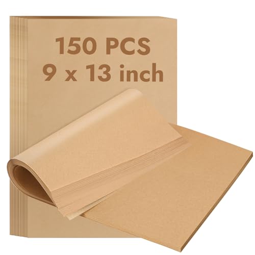 YQL 9x13 Inch Parchment Paper Sheets, 150PCS Disposable Air Fryer Liners - size: 9x13 Inch