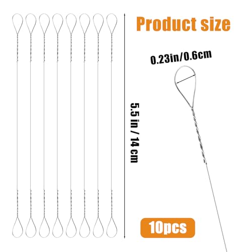 10 Pcs Cheese Cutting Wire Replacement, 5.5" Stainless Steel Replacement Wires for Cheese Slicer, Easy To Use Wires for Marble Cheeses Slicer, Egg & Butter (Fits Slicing Board)