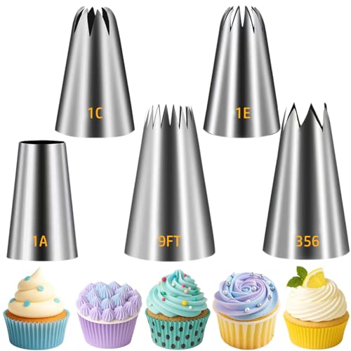 Suuker Large Piping Tips & Russian Tips Set