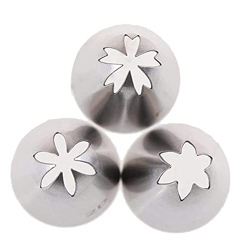 1M 2D 2F Piping Tips Set, Large Icing Tips for Cake Rosettes & Flowers - color: A