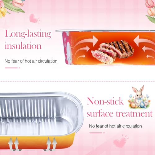 Tioncy 100 Pcs Mini Loaf Pans with Lids Spoons, Easter Bunny - style: Easter Bunny