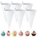6 Pack 24 Inch Reusable Piping Pastry Bags Large Canvas Cake Decorating Bags with Plastic Coating for Frosting, Icing, Cupcakes, Cookies