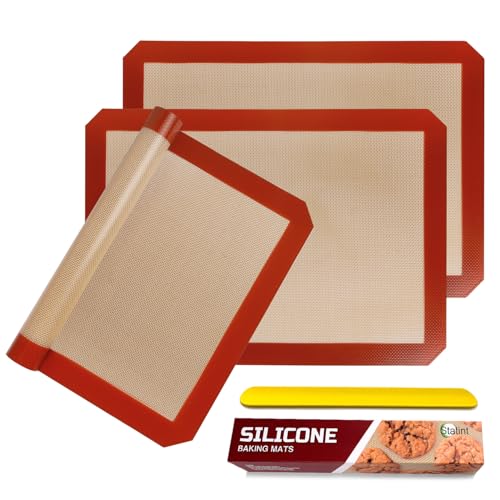 STATINT Silicone Baking Mat, Nonstick Half Sheet Baking Mat, Set of 3 - size: 3 Half Sheets