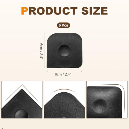 uxcell 6Pcs Square Pan Scraper 2.4x2.4Inch Plastic Kitchen Pot Black - color: Black