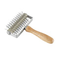 Homemade Stainless Steel Pizza Cake Pie Bread Pastry Baking Tool Dough Docker Needle Roller Wheel - color: Yellow-1