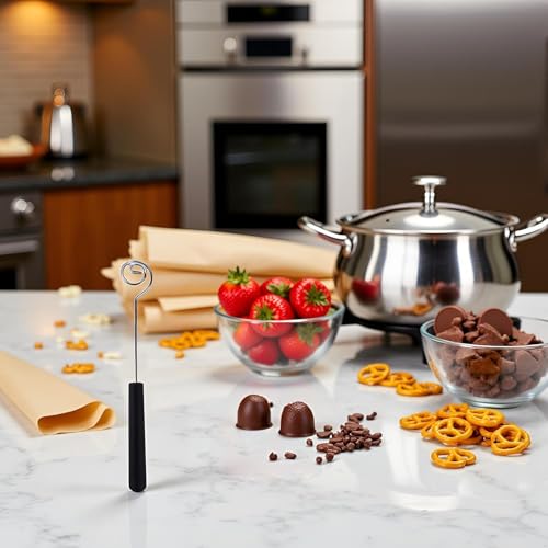 Stainless Steel Chocolate Dipping Fork, Candy and Fondue Baking Tools, Kitchen Gadgets for DIY Decorating and Dessert Making