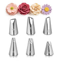 6 PCS Piping Tips Set, Cake Decorating Tips, Flower Icing Nozzles