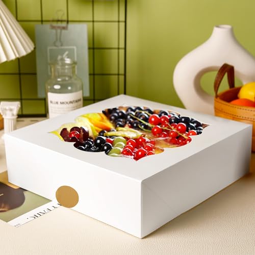 NPLUX 20 Pack Halloween Bakery Boxes, 9x9x3 Pie Boxes for Pickup Orders