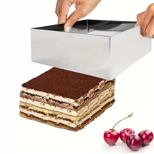 Stainless Steel Square Cake Mold, Mousse Baking Ring Mold