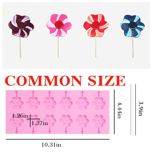 Silicone Lollipop Molds Candy Molds Silicone Sucker Molds Hard Candy Mold & 8 Rounds Nonstick Lollipop Mold With 20 Sticks for Candies,Bread,Jellies,Chocolate,Etc C - color: C