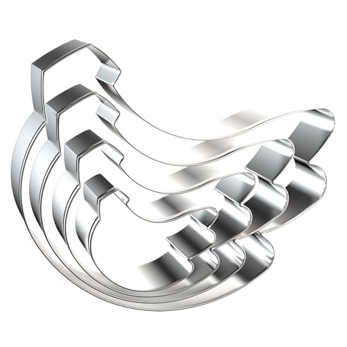 Bunch of Bananas Cookie Cutter Set - 5 inch, 4 inch, 3 inch, 2 inch - 4 Piece Fruit Cookie Cutters Shapes Molds - Stainless Steel - color: Bunch of Bananas