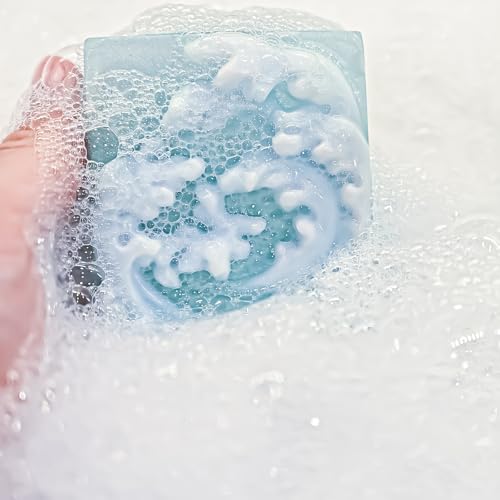 Ocean Wave Soap Molds, Square Sea Waves Silicone Mold 4-Cavity - color: Ocean Wave Soap
