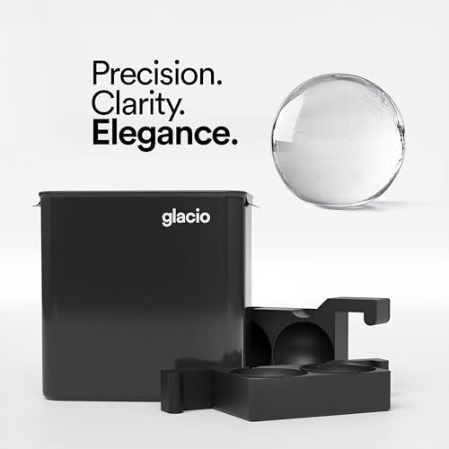 Clear Ice Maker Set, Crystal Ball & Cube Molds for Whiskey Cocktails - color: Ultra Clear Sphere X2