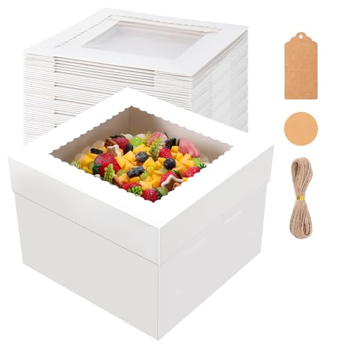 NEOACT 30 Pack Cake Boxes 10 inch, Cake Transport Container, 10x10x8 In - size: 30 Pcs-10x10x8 inches