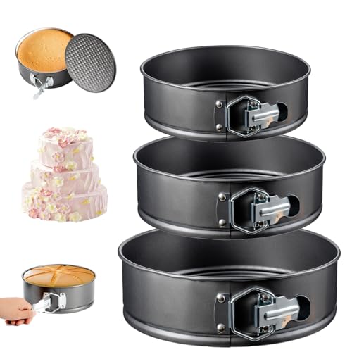 Extra-Thick Nonstick Springform Pan Set, 7, 8 & 9 Inch, Leakproof