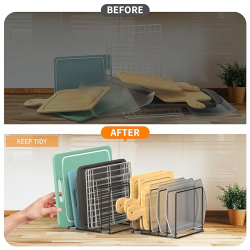 Cutting Board Organizer, Kitchen Cabinet Organizer - style: 2PC(Large)