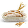 Vollum Banneton Bread Proofing Basket with Liner – Rectangular Brotform - size: 12.25" x 6" x 3.5"H, style: Rectangular
