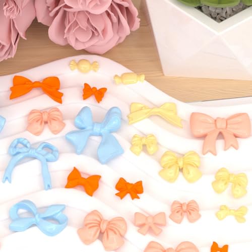 2Pcs Bowknot Chocolate Molds Bow Jewelry Resin Molds Fondant Mold Candy Cake Pop Molds for Cupcake Cake Candy Chocolate Sugarcraft Pudding Decoration
