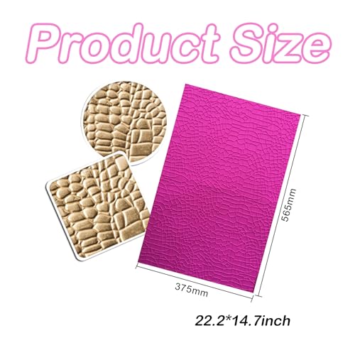 Large Silicone Imprint Mat Crocodile Alligator Pattern Cake Embosser Lace Impression Press Mold Border Rind Fondant Decorating Mold DIY Baking Tools Embossing Pad Sugarcraft Clay Mould