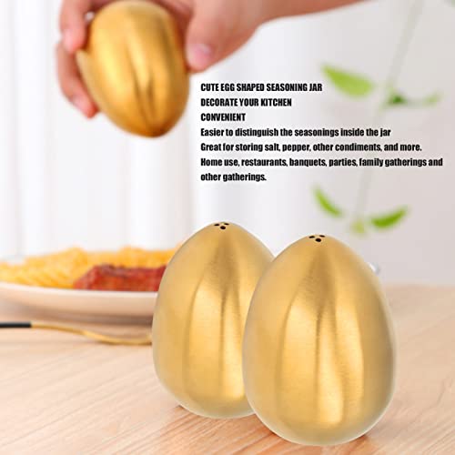 Egg Shaped Cinnamon & Cocoa Powder Shaker with Lid - Sugar, Salt & Shaker - color: Gold