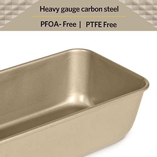 Glad Loaf Baking Pan Nonstick - Heavy Duty Metal Bakeware for Bread and Cakes, 9.5 x 5.62 x 2.5 inches - size: Loaf, style: Loaf