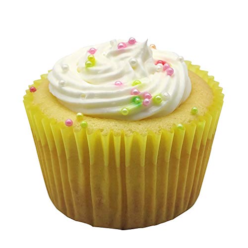 Premium Yellow Greaseproof Cupcake Liners Muffin Paper Baking Cups Standard Size, 100-Count - color: Yellow