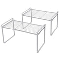 Shantton Cabinet Shelf Organizer, Pantry Shelf Rack, White 16x8.3x9.5 - color: White, size: L16" W8.3" H9.5"