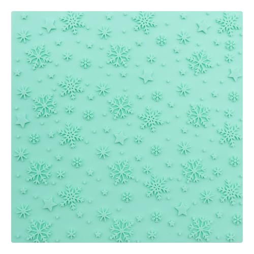 PME Christmas Fondant Embossing Mould - Snowy Nights (6 x 6 inch)