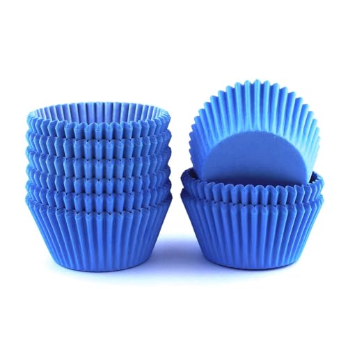 300 Count Blue Cupcake Liners Standard Paper Baking Cups - color: Blue