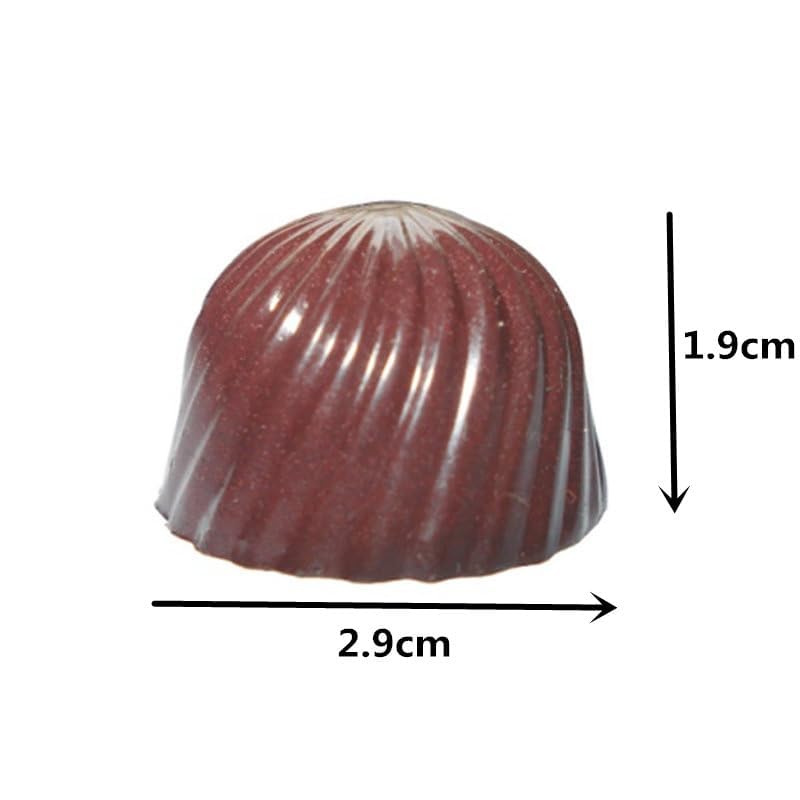 Polycarbonate 21 Cups Chocolate Bomb Mold Spiral Bullet Chocolate Bon Bon Mould Injection PC Solid Plastic Jelly Candy DIY Molds