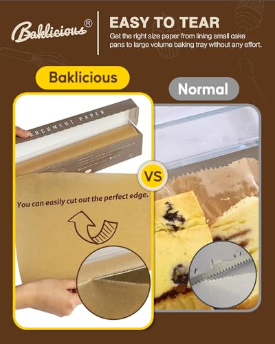 Baklicious 13inch x 242ft Unbleached Non-Stick Parchment Roll 2-Pack - size: 13inch-2pack
