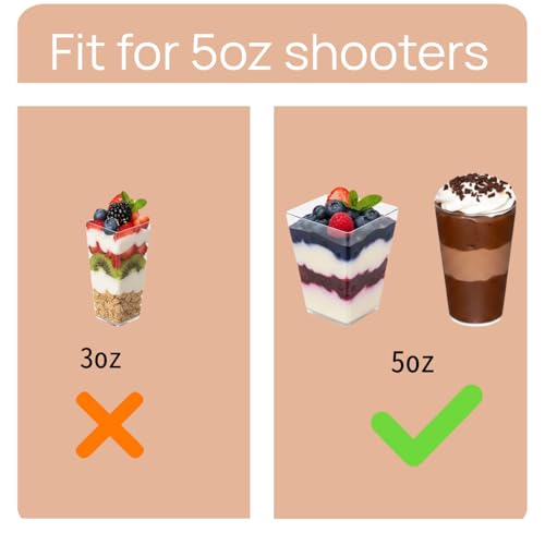 Dessert Shooter Boxes, 6-Pack, Holds 12 Count 5 oz Dessert Shooters, Food-Grade Carrier Containers - color: White