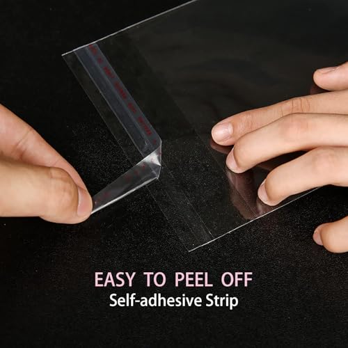 Cookie Bags Self Sealing Cellophane Bags with Seal, 5x6 Inch Clear Individual Treat Bags for Cookie Packaging Gift Giving 200 Pcs Plastic Self Adhesive Wrappers Resealable Favors Candy Bag - size: 5x6 Inch (Pack of 200)