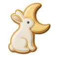 Bunny and Moon Gazing Cookie Cutter & Stamp - 4x3" Creative Baking Set