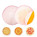 2pcs Pie Crust Bags with 10-27.5cm/4-11in Size Marks, Silicone Non-Stick Zipper Dough Rolling Bags for Pie Crust & Pizza Dough Dishwasher Safe (Pink) - color: Pink