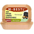 M-bestl 250 Pcs Air Fryer Liners Disposable for Dual Basket 4-10QT - size: Rectangle-250pcs