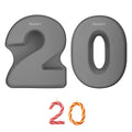 Ducodocu Silicone Number Cake Pan - Large 3D Number Cake Mold Baking Forms for 2/20th Birthday, Wedding Anniversary - 10 inch - size: 2&0