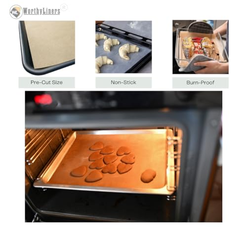 Unbleached 8 1/2" X 11" inch, 100 Pack Parchment Paper Pan Liner - Sheets for Baking Cooking, Made in USA