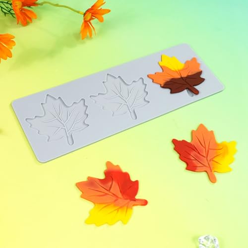 Lace Fondant Silicone Mold Maple Leaf Pattern Cake Decorating Chocolate, Candy, Buttercream, and Gummy Making, Elegant Baking Tools (C_ Maple Leaf) - size: C_ Maple Leaf