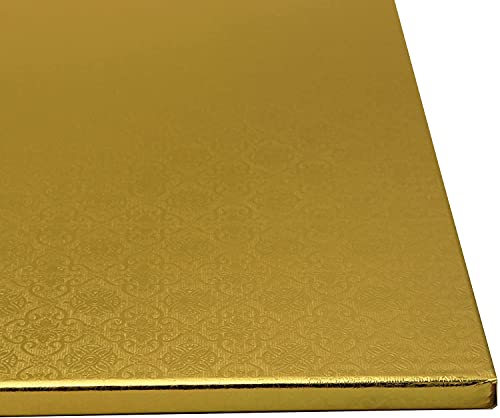 O'Creme Gold Rectangular Cake Drum Board Half Sheet 5-Pack - color: Gold, size: Full