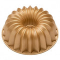 NutriChef Cake Pan - 10 Cups Die Cast Fluted Aluminum Cake Mold, Nonstick for Easy Release and Even Bake, Durable Design, Ideal for Desserts and Casseroles - style: Lines