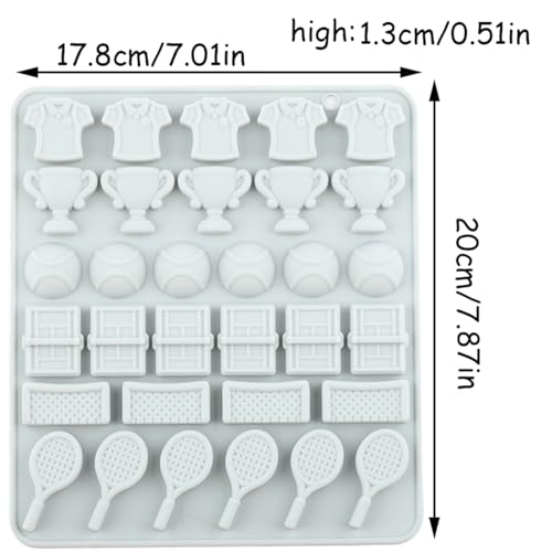 32 Cavity Tennis Theme Silicone Candy Molds