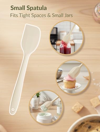 NiHome 4 Pcs Silicone Spatula Set, Heat Resistant Baking & Cooking Spatulas