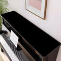 Piano Top Runner Mat, Non-Slip Rubber Bottom, Free Cut Top Protector Dust-Proof Covers for Piano Musical Instrument, Chiffonier, Chest of Drawers, TV Stand, Television Cabinet (Black, 61" x 13.8") - color: Black