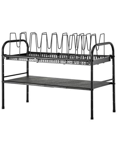 HULISEN Pots and Pans Organizer Under Cabinet, 2-Tier Expandable Pot Rack