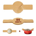 Parchment Paper for Sourdough Baking 8" Round 100 Sheets with Long Handles - color: Unbleached, size: 100sheets