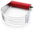 Spring Chef Large Dough Blender For Baking - Durable Pastry Blender - Red - color: Red, size: 4" Large