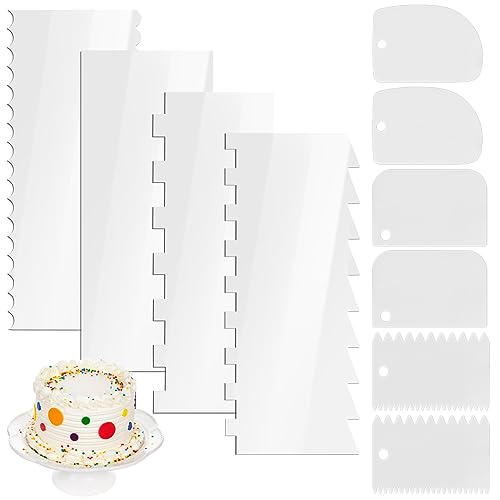 10 Piece Cake Scraper Set, Icing Smoothers for Buttercream Decorating