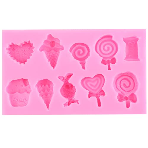 Ice Cream Silicone Molds Candyland Fondant Molds Set Of 4 - color: Style B
