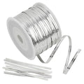 Silver Metallic Twist Ties 100 Yards – Heavy Duty Metal Twist Ties Roll for Bread Bags, Coffee Bags, Treat Bags, Garden Plants, Gift Wrapping, Crafts, Baking, and Cable Organization - color: silver